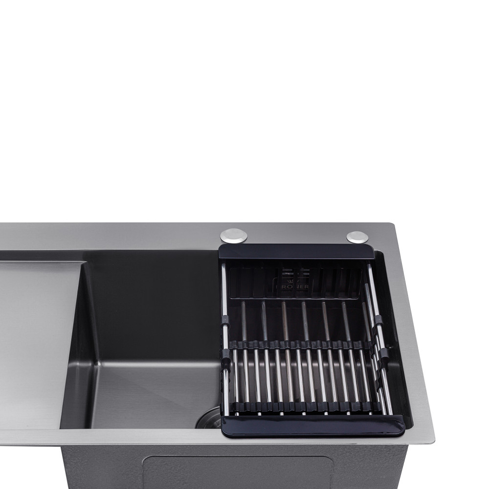 Кухонна мийка Kroner KRP Schwarze - 7849RHM PVD (3,0/1,0 мм) CV025279