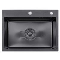 Кухонна мийка Kroner KRP Derby - 5843HM PVD (2,5/0,5 мм) (CV027241)