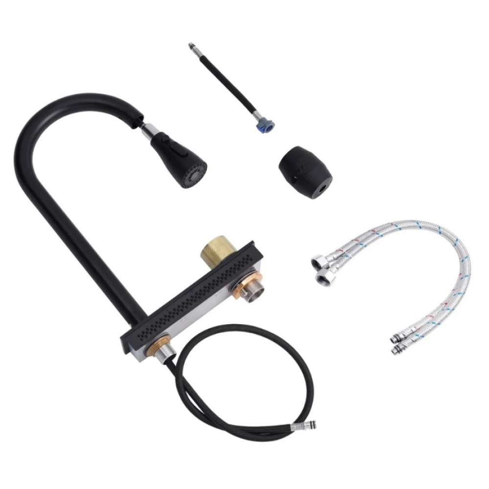 Кухонна мийка Kroner KRP Schwarze - SET7546HM PVD (3.0/0.7 мм) (CV032277)