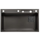Кухонна мийка Kroner KRP Schwarze - SET7545HM PVD (3.0/0.8 мм) (CV033382)