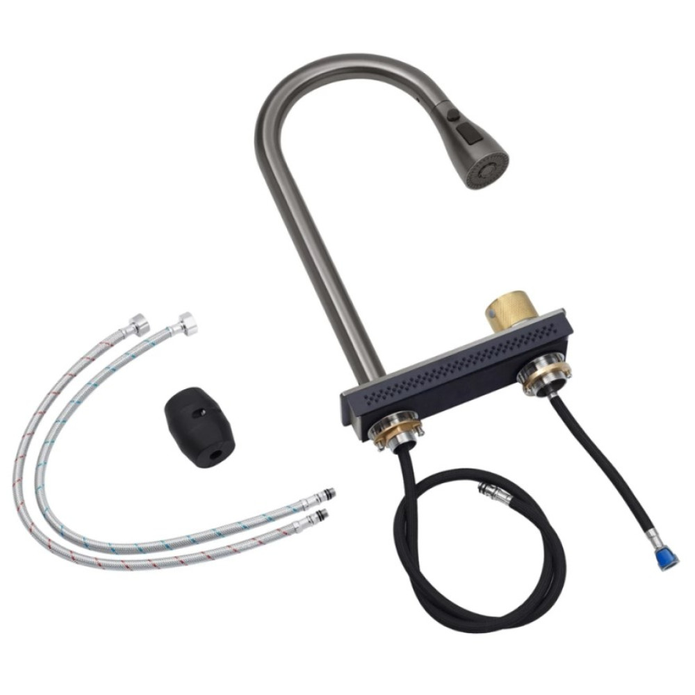 Кухонна мийка Kroner KRP Schwarze - SET7545HM PVD (3.0/0.8 мм) (CV033382)