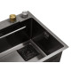 Кухонна мийка Kroner KRP Schwarze - SET7545HM PVD (3.0/0.8 мм) (CV033382)