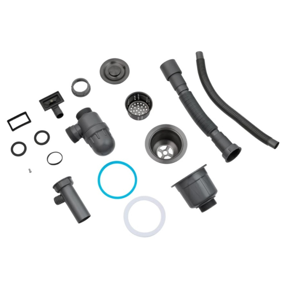 Кухонна мийка Kroner KRP KRP Schwarze - SET7545NB PVD (3.0/0.8 мм) (CV033805)