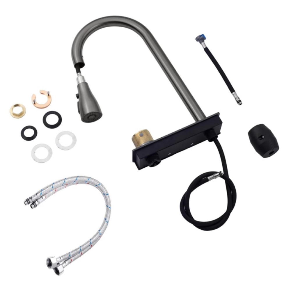 Кухонна мийка Kroner KRP KRP Schwarze - SET7545NB PVD (3.0/0.8 мм) (CV033805)