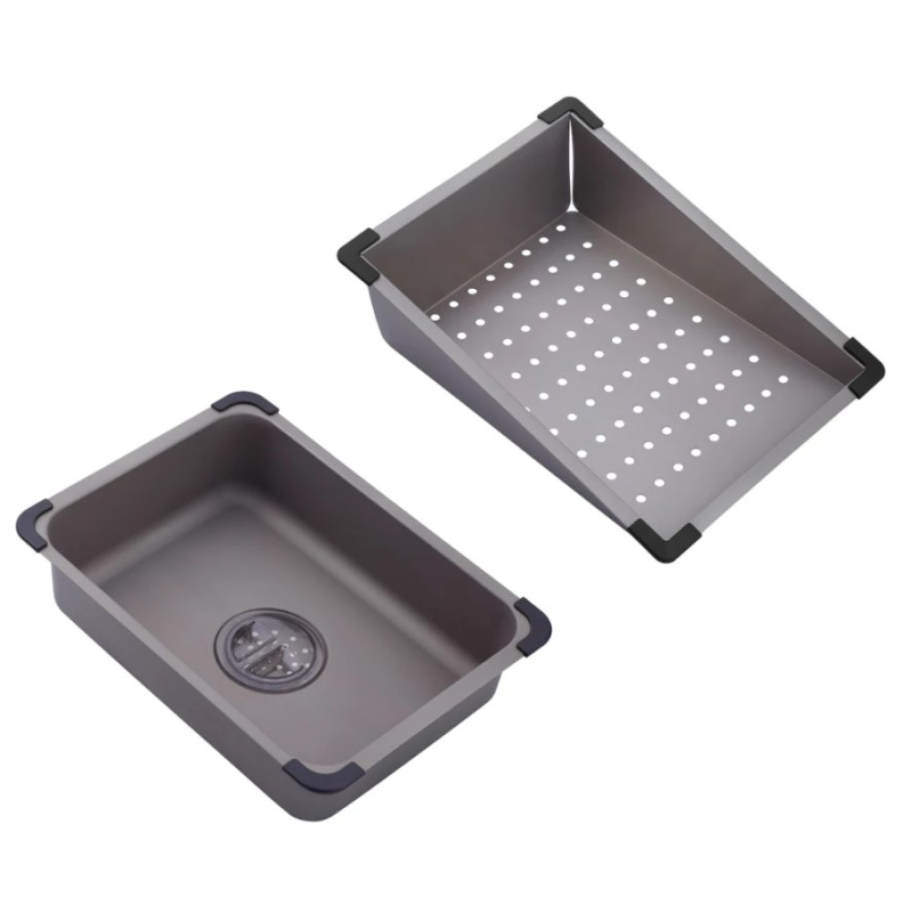 Кухонна мийка Kroner KRP Schwarze - SET7545NG PVD (3.0/0.8 мм) (CV033806)