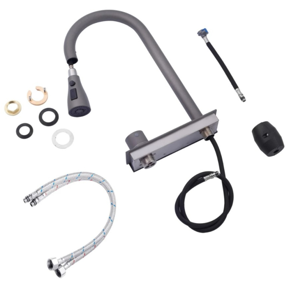 Кухонна мийка Kroner KRP Schwarze - SET7545NG PVD (3.0/0.8 мм) (CV033806)