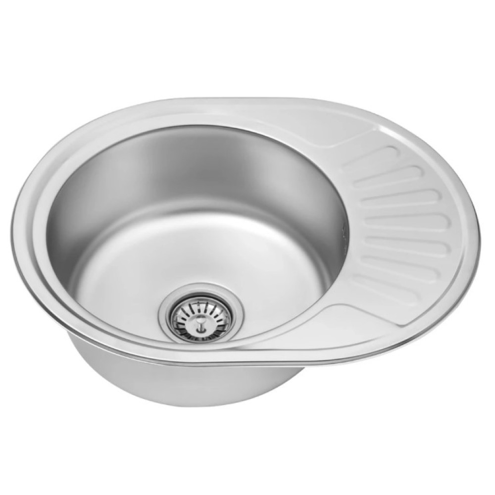 Кухонна мийка Kroner KRP Satin - 5745 (0,8 мм) CV022775