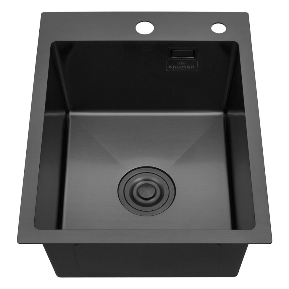 Кухонная мойка Kroner KRP PVD Schwarze - 4050HM (3,0/1,0 мм) (CV035374)