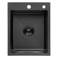 Кухонная мойка Kroner KRP PVD Schwarze - 4050HM (3,0/1,0 мм) (CV035374)