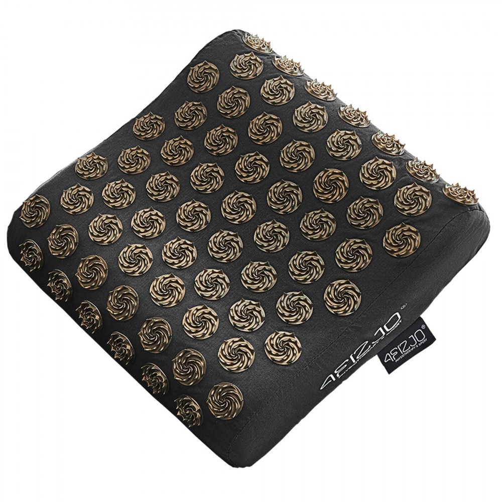 Подушка акупунктурна 4FIZJO Ergo Аплікатор Кузнєцова 4FJ0418 Black/Gold (P-5907739316905)