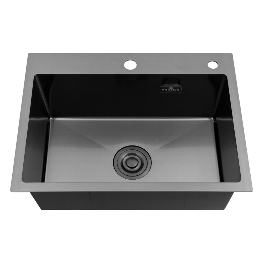 Кухонная мойка Kroner KRP Schwarze - 5843HM PVD (3,0/1,0 мм) CV022794