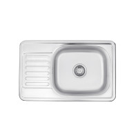 Кухонна мийка Kroner KRP Satin - 6642 (0,8 мм) (CV025281)