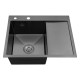Кухонна мийка Kroner KRP Schwarze - 6350LHM PVD (3.0/1.0 мм) (CV031322)