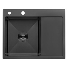 Кухонная мойка Kroner KRP Schwarze - 6350LHM PVD (3.0/1.0 мм) (CV031322)