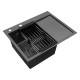 Кухонна мийка Kroner KRP Schwarze - 6350LHM PVD (3.0/1.0 мм) (CV031322)