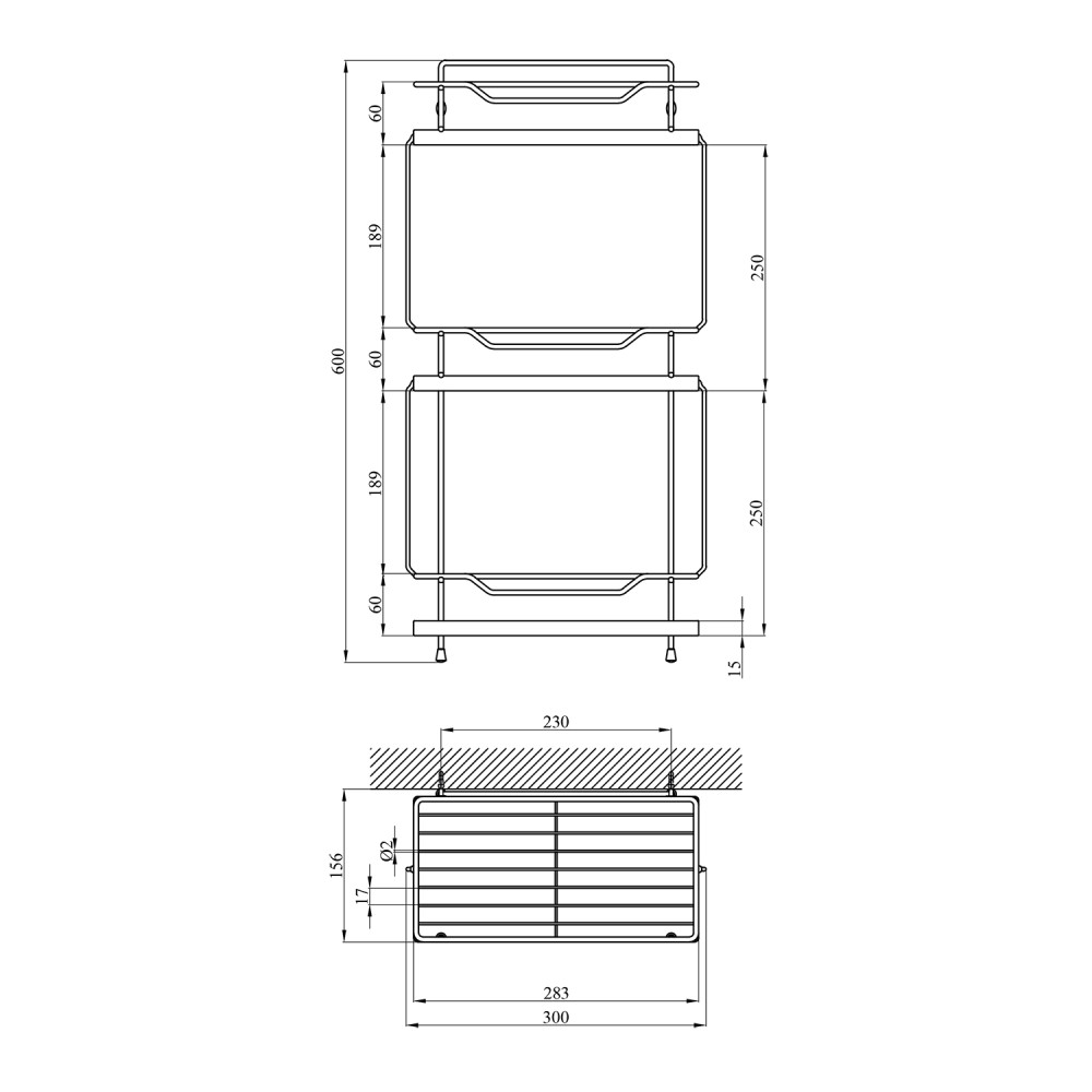Полка для ванной комнаты Kroner KRM Rizze - ACC330-3 CV022916