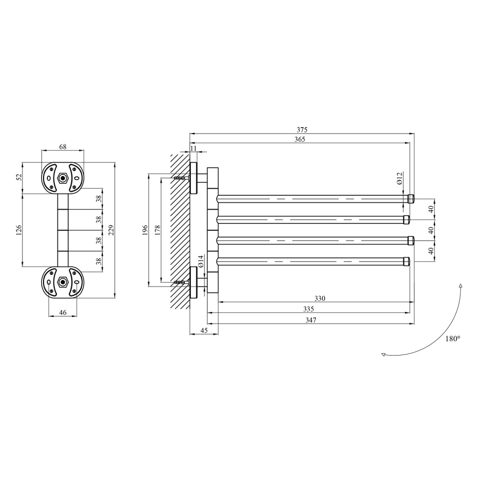 Тримач рушників Kroner KRM Elbe - ACC2914 CV022873