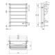 Полотенцесушитель водяной Kroner KRP Stern WT700x500-7 (CV036307)