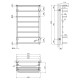 Сушарка для рушників водяна Kroner KRP Stern WT900x500-8 (CV036309)