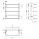 Сушарка для рушників водяна Kroner KRP KRP Stil WT600x500-5 (CV036313)