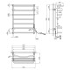 Сушарка для рушників електрична Kroner KRP Stern ER700x500-7 (CV036329)
