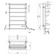 Сушарка для рушників електрична Kroner KRP Stern ER800x500-7 (CV036331)