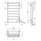 Полотенцесушитель электрический Kroner KRP Stern ER900x500-8 (CV036333)