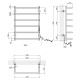 Полотенцесушитель электрический Kroner KRP Stil ER700x500-6 (CV036343)