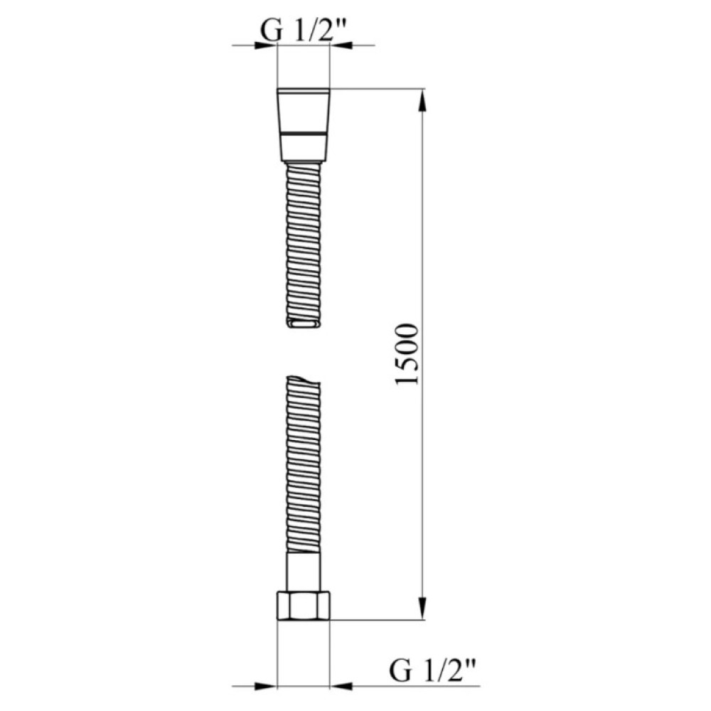 Шланг для душа Kroner KRM - C606 Anti-Twist 150 см (CV016677)