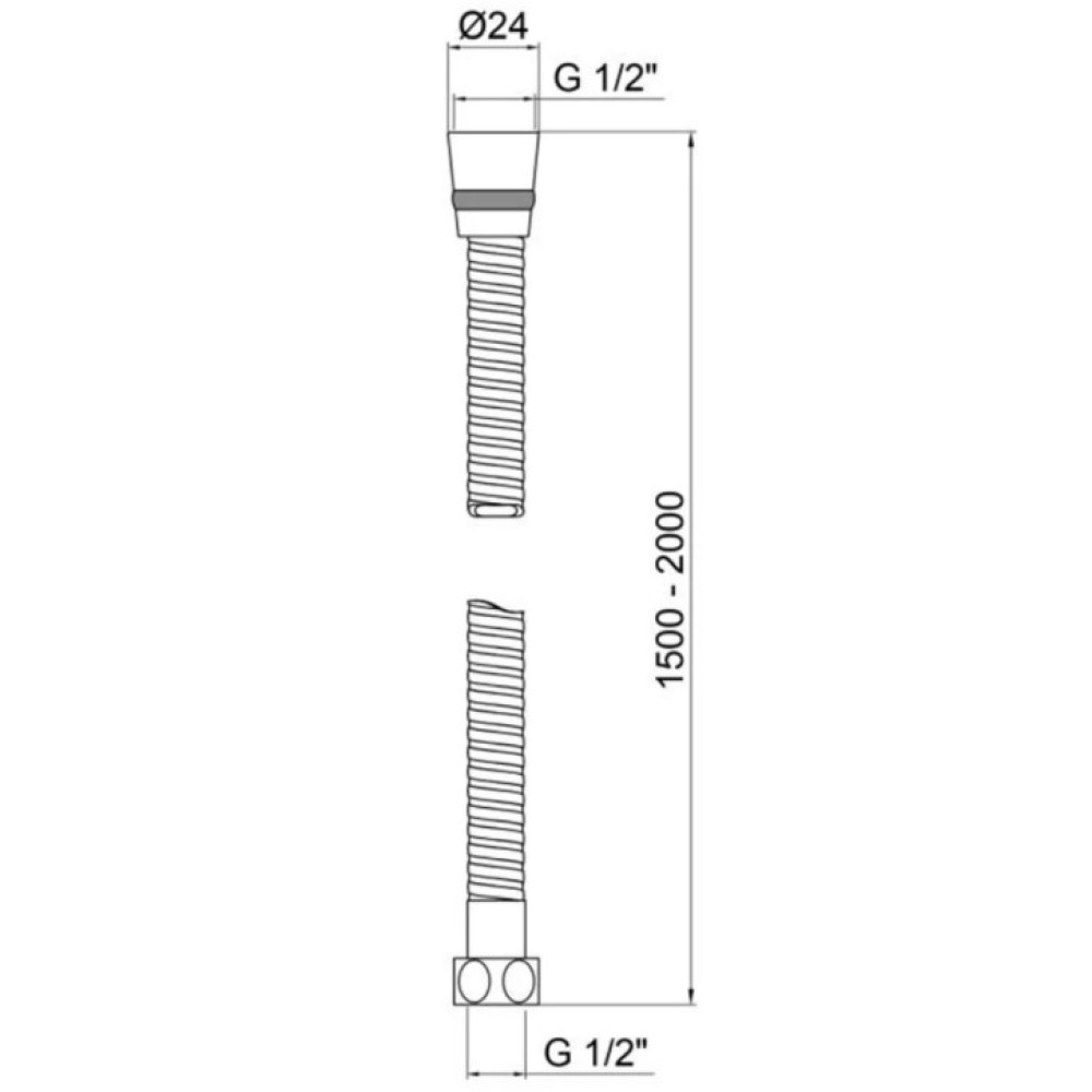 Шланг для душа Kroner KRM - C600 150-200 см (CV023628)
