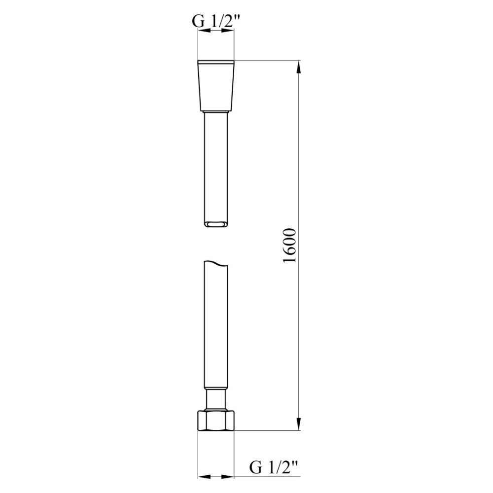 Шланг для душу Kroner KRM - SCH607 Anti-Twist 160 см (CV036076)