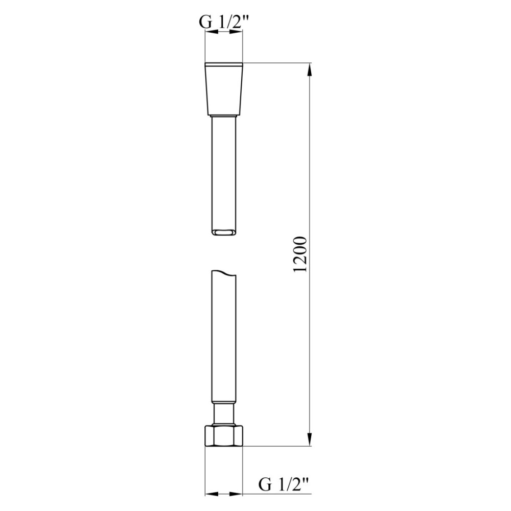 Шланг для душа Kroner KRM - GRP608 Anti-Twist 120 см (CV036079)