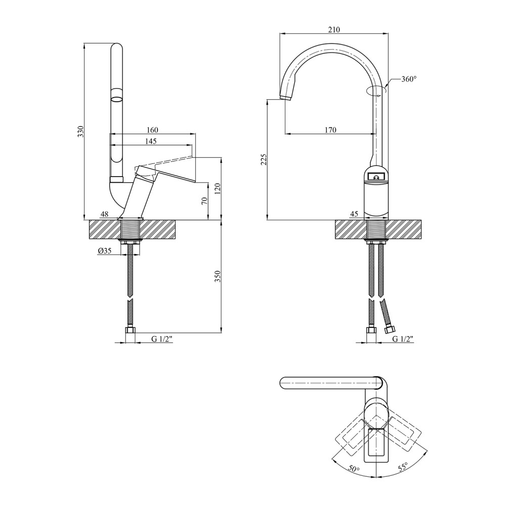 Змішувач для кухні Kroner KRM Zenda - SCH030 CV022960