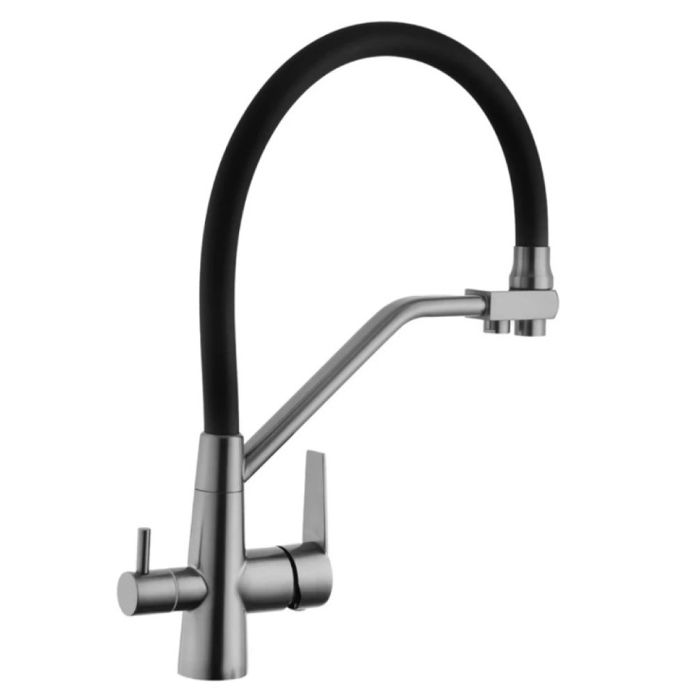 Змішувач для кухні з підключенням до фільтра Kroner KRP Edelstahl Klassisch - PVD03817BLK
