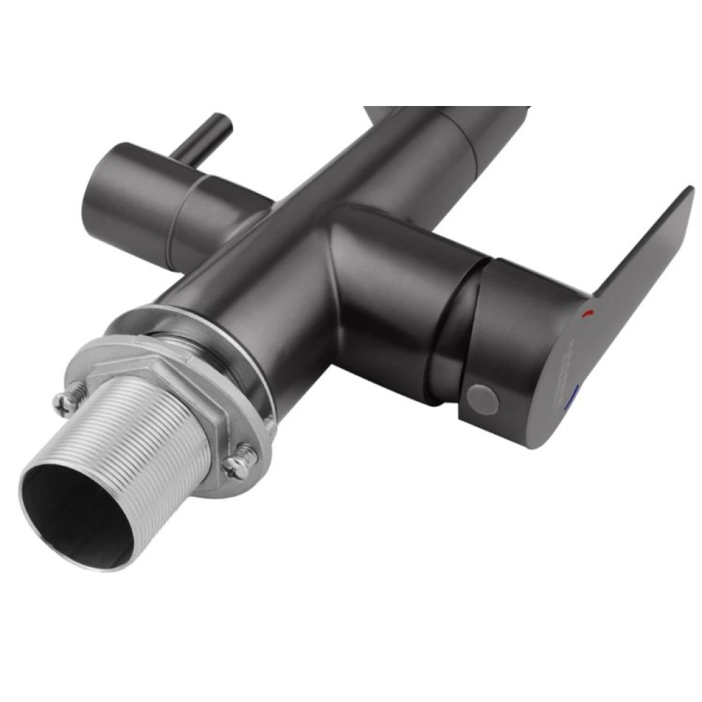 Змішувач для кухні з підключенням до фільтра Kroner KRP Edelstahl Klassisch - PVD03817BLK