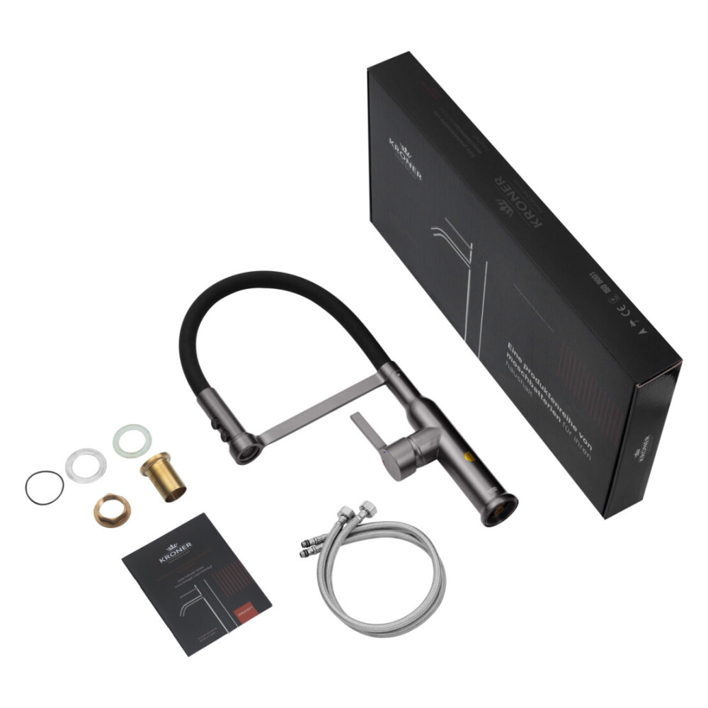 Смеситель для кухни Kroner KRP Ersel - GRP03112BLK (CV035579)