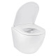 Унітаз підвісний безобідковий Kroner Harz WHI493736 RIMLESS з сидінням Slim Duroplast / Soft-close / Quick relase (KH493736WHIR)