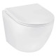 Унітаз підвісний безобідковий Kroner Harz WHI493736 RIMLESS з сидінням Slim Duroplast / Soft-close / Quick relase (KH493736WHIR)