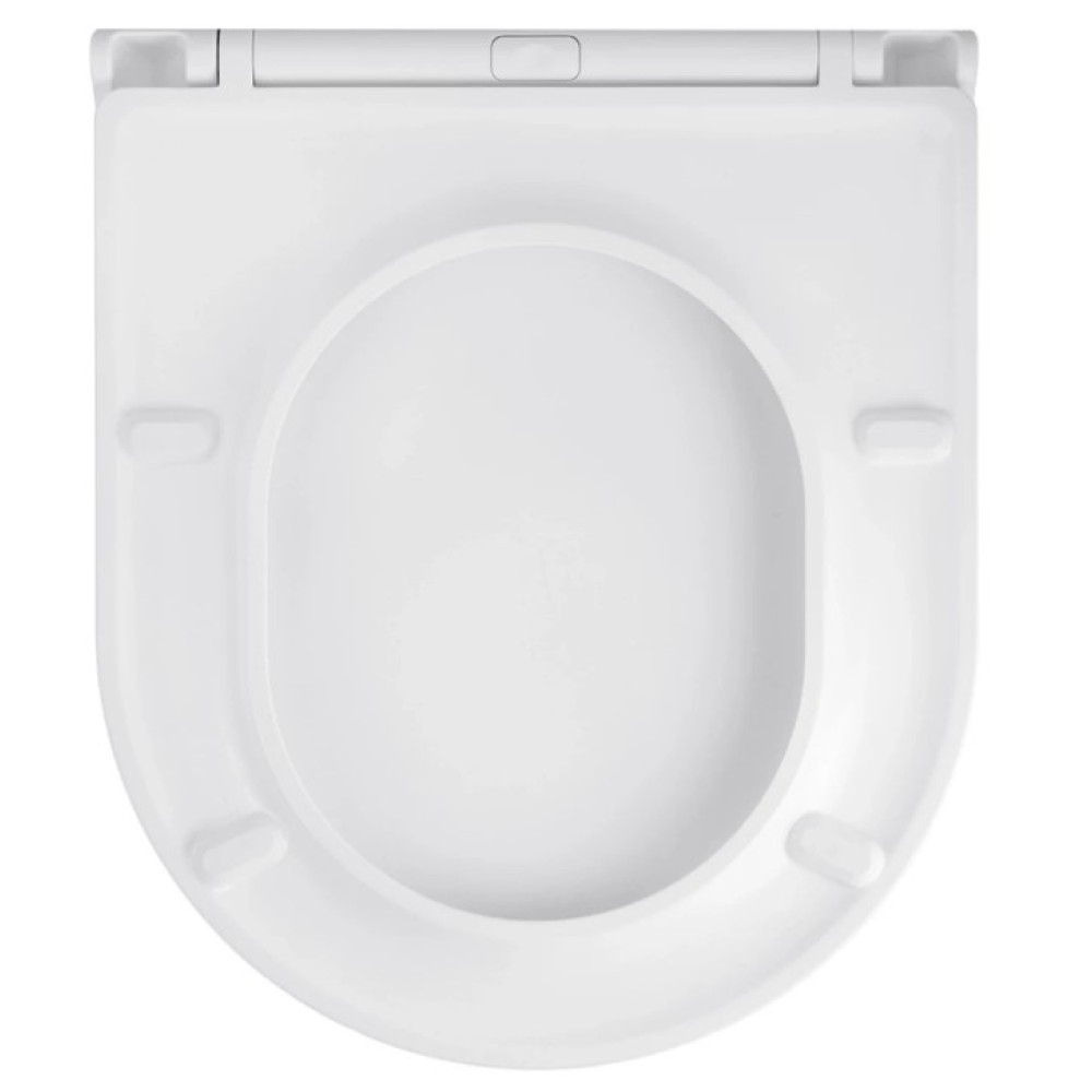 Унітаз підвісний безобідковий Kroner Harz WHI493736 RIMLESS з сидінням Slim Duroplast / Soft-close / Quick relase (KH493736WHIR)