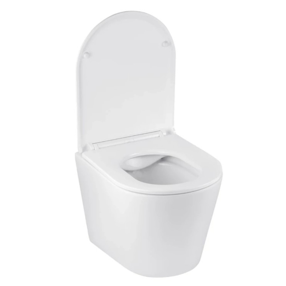 Унітаз підвісний безобідковий Kroner Armada WHI513636 RIMLESS з сидінням Slim Duroplast / Soft-close / Quick relase (KA513636WHIR)