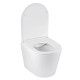 Унітаз підвісний безобідковий Kroner Armada WHI513636 RIMLESS з сидінням Slim Duroplast / Soft-close / Quick relase (KA513636WHIR)