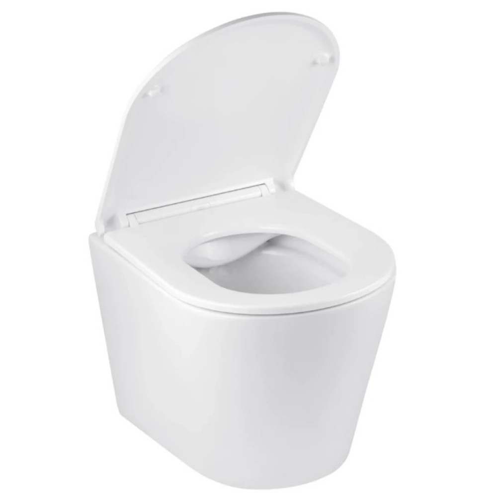 Унітаз підвісний безобідковий Kroner Armada WHI513636 RIMLESS з сидінням Slim Duroplast / Soft-close / Quick relase (KA513636WHIR)