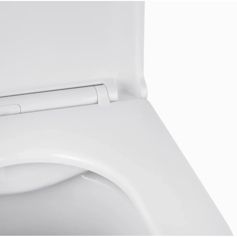 Унітаз підвісний безобідковий Kroner Armada WHI513636 RIMLESS з сидінням Slim Duroplast / Soft-close / Quick relase (KA513636WHIR)