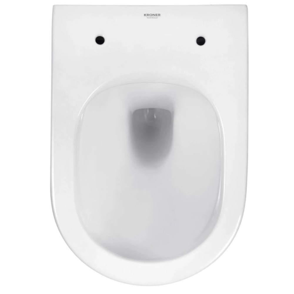 Унітаз підвісний безобідковий Kroner Armada WHI513636 RIMLESS з сидінням Slim Duroplast / Soft-close / Quick relase (KA513636WHIR)