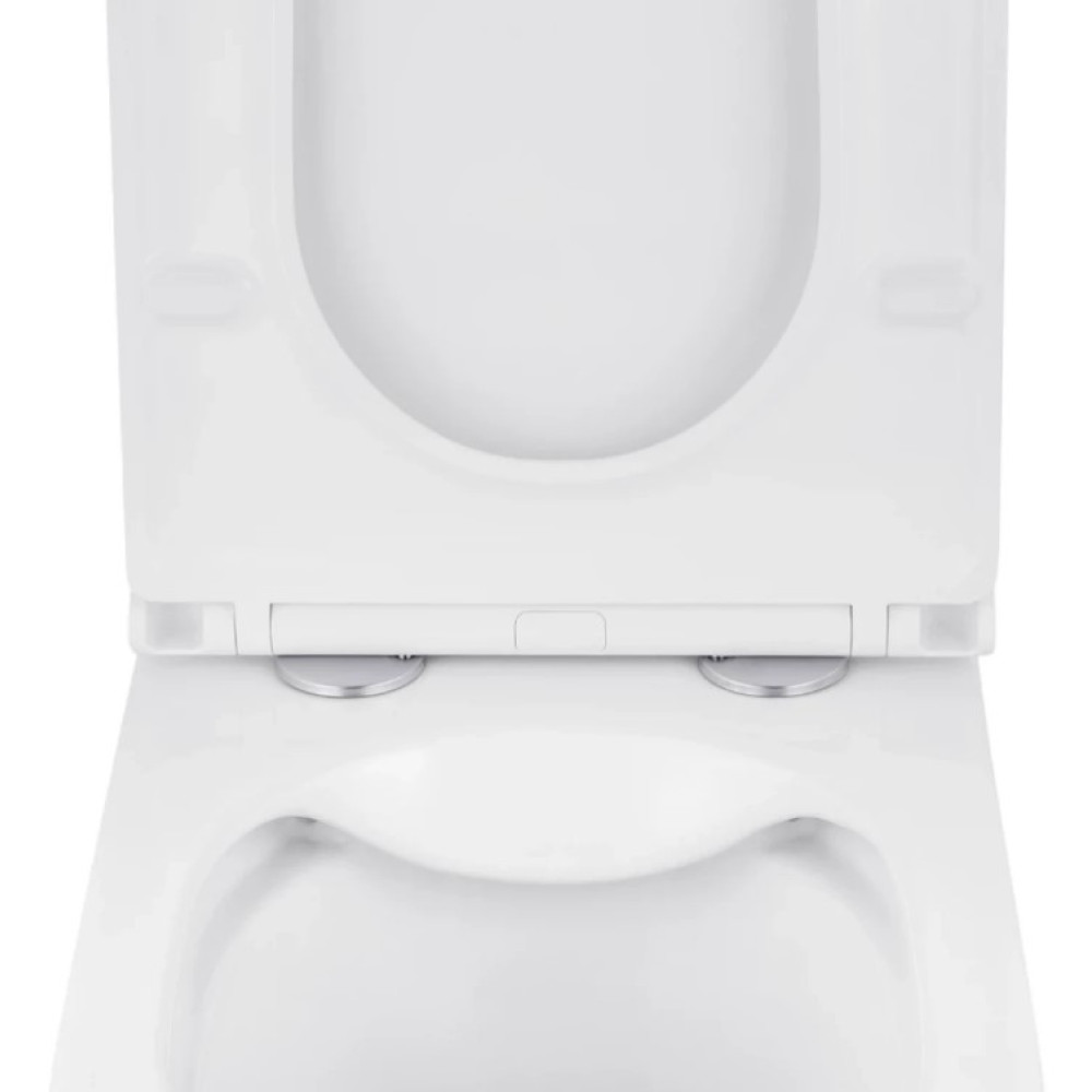 Унітаз підвісний безобідковий Kroner Eifel WHI493436 RIMLESS з сидінням Slim Duroplast / Soft-close / Quick relase (KE493436WHIR)