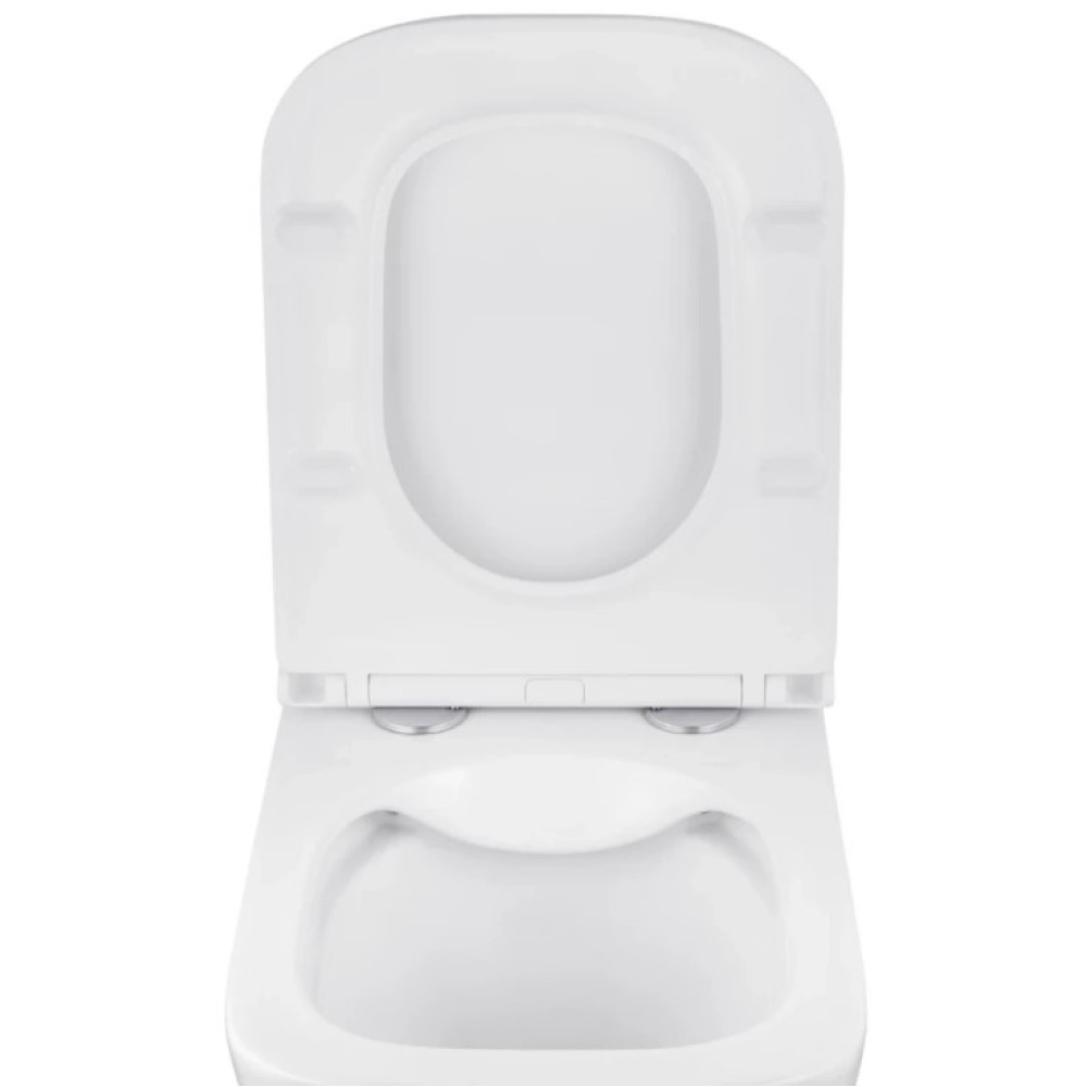 Унітаз підвісний безобідковий Kroner Eifel WHI493436 RIMLESS з сидінням Slim Duroplast / Soft-close / Quick relase (KE493436WHIR)
