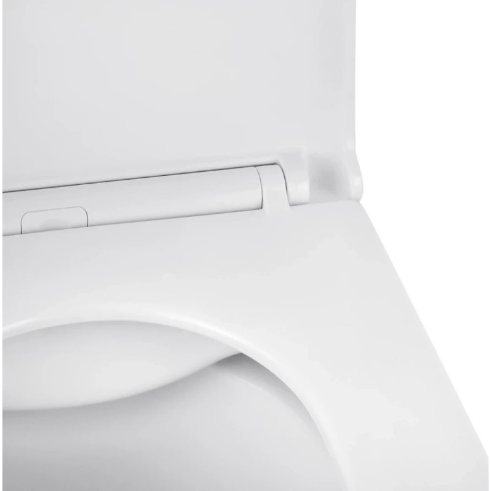 Унітаз підвісний безобідковий Kroner Eifel WHI493436 RIMLESS з сидінням Slim Duroplast / Soft-close / Quick relase (KE493436WHIR)