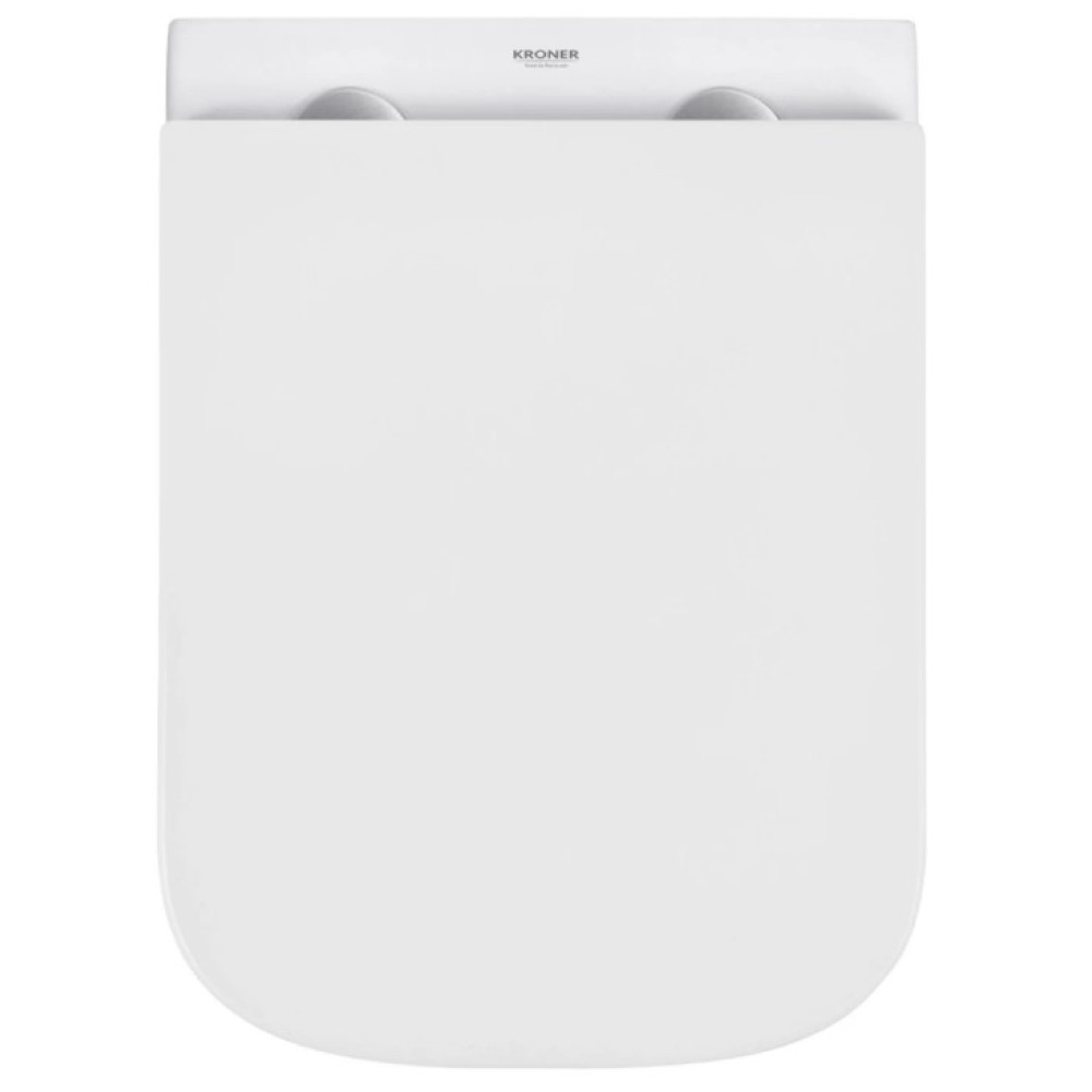 Унітаз підвісний безобідковий Kroner Eifel WHI493436 RIMLESS з сидінням Slim Duroplast / Soft-close / Quick relase (KE493436WHIR)