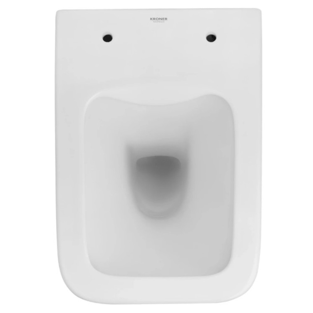 Унітаз підвісний безобідковий Kroner Eifel WHI523629 RIMLESS з сидінням (KE523629WHIR)