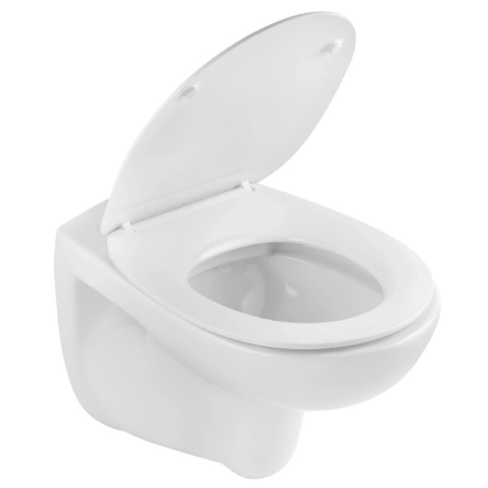 Унітаз підвісний безобідковий Kroner Oker WHI533536 RIMLESS з сидінням (KO533536WHIR)